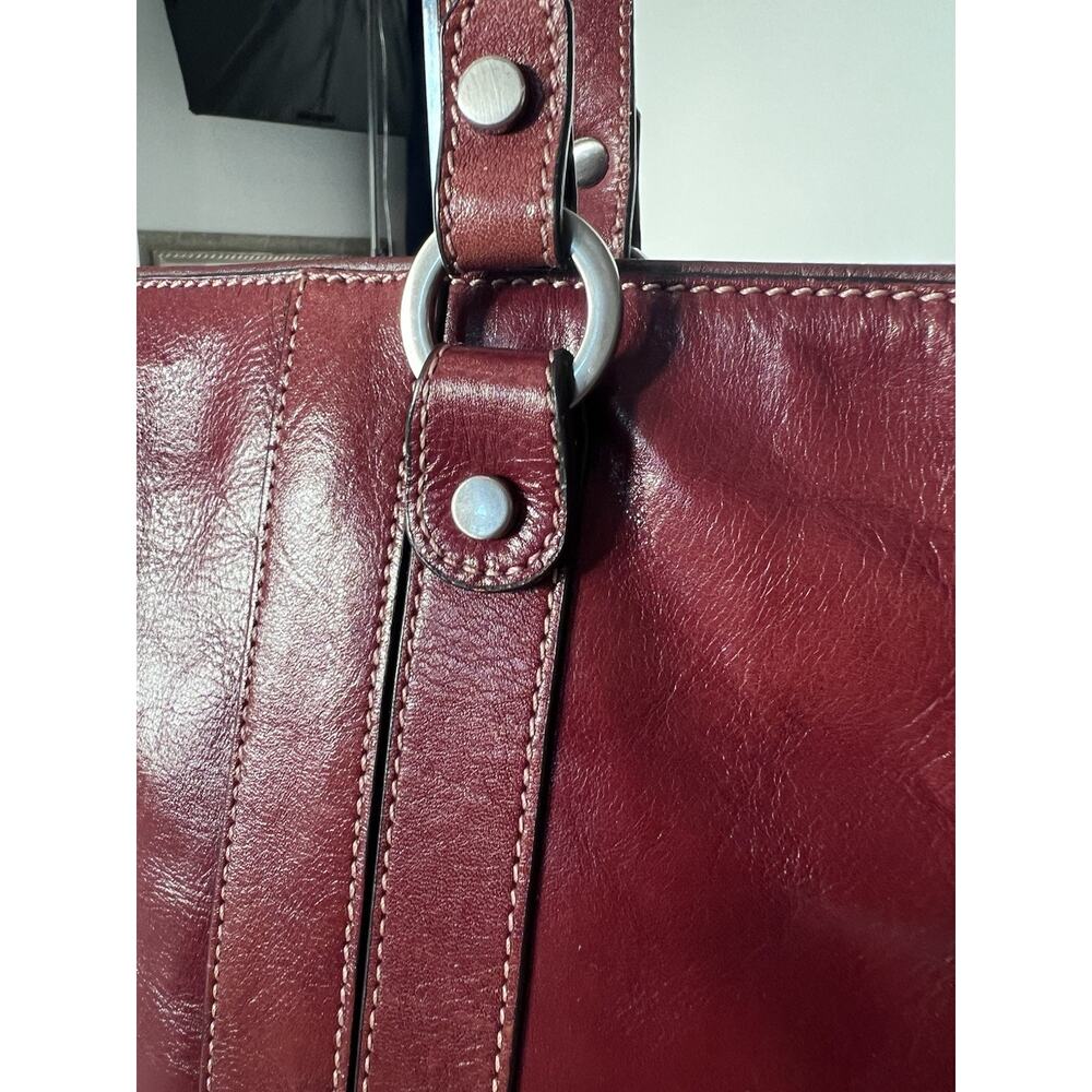 ETIENNE AIGNER Horseshoe‎ Brown Red VTG Leather Shoulder Bag Quiet Luxury - Picture 6 of 16